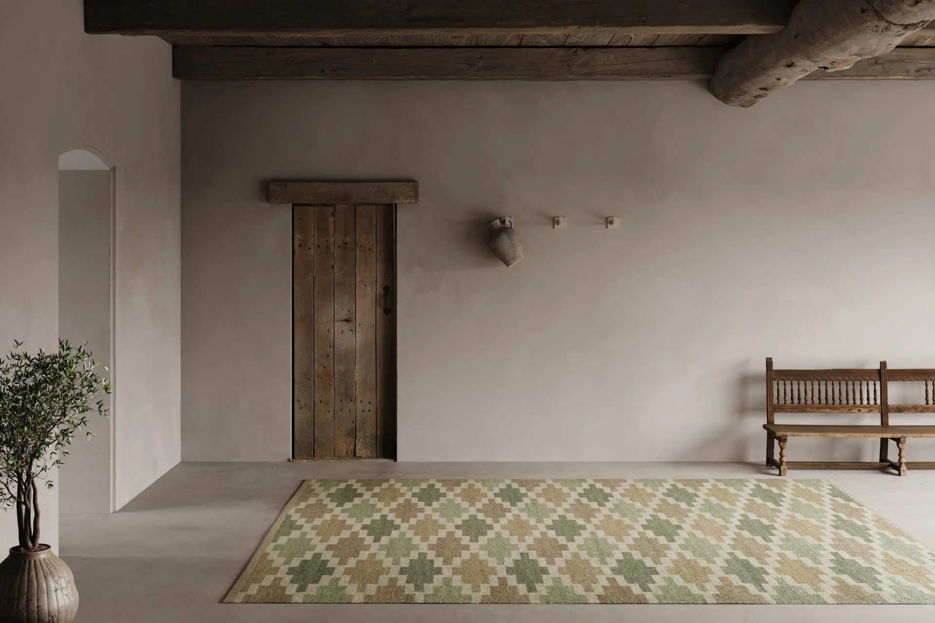 Korsnäs rug, Green beige, 170x230 cm Classic Collection