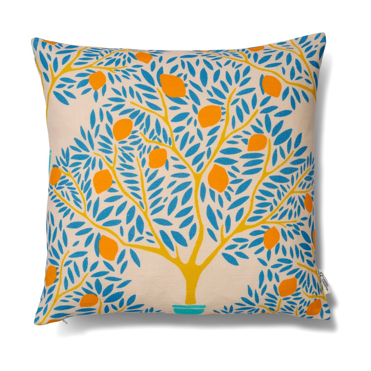 Classic Collection Lemon garden cushion cover 50x50 cm Blue