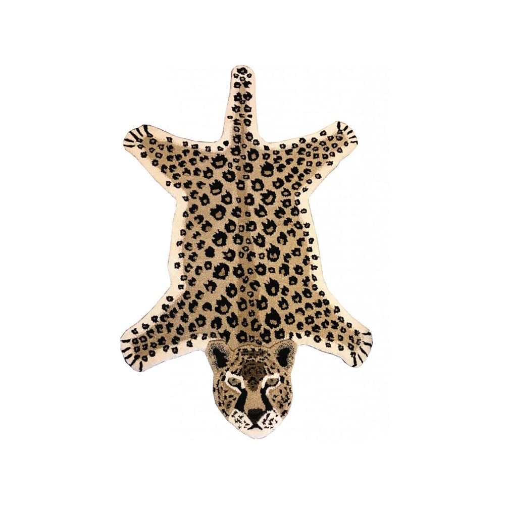 Classic Collection Leopard rug Nature, 90x150 cm | Scandinavian Design | Wool rugs | Beige
