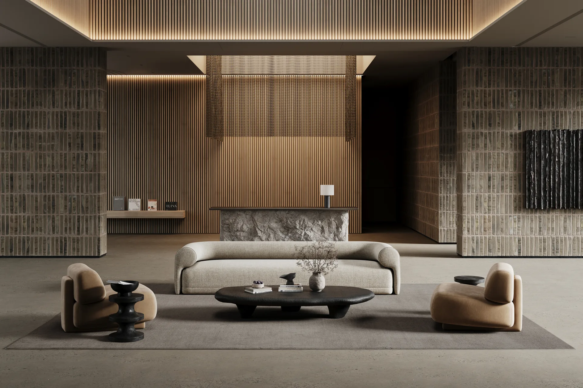 Lobby rug, Gray, 400x400 cm Classic Collection