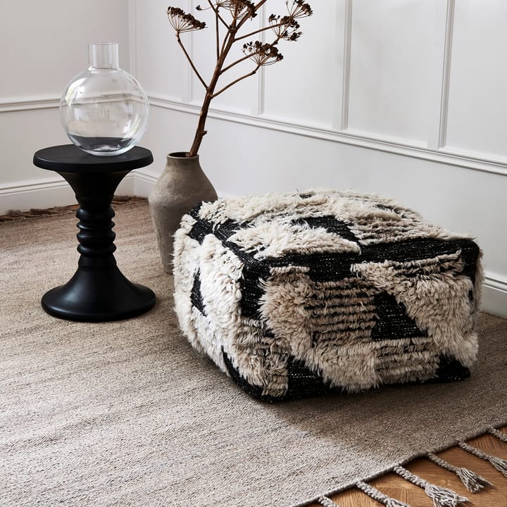 Marrakesh pouf 55x55 cm - ivory-charcoal - Classic Collection