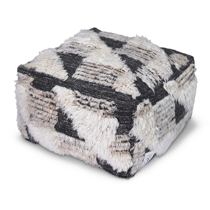 Marrakesh pouf 55x55 cm - ivory-charcoal - Classic Collection