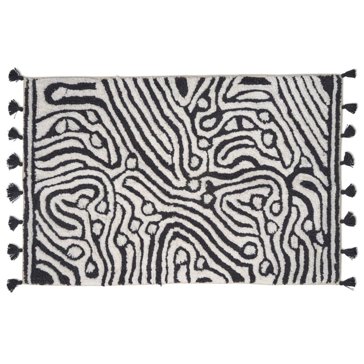 Maze bathroom mat 60x90 cm - Black-white - Classic Collection