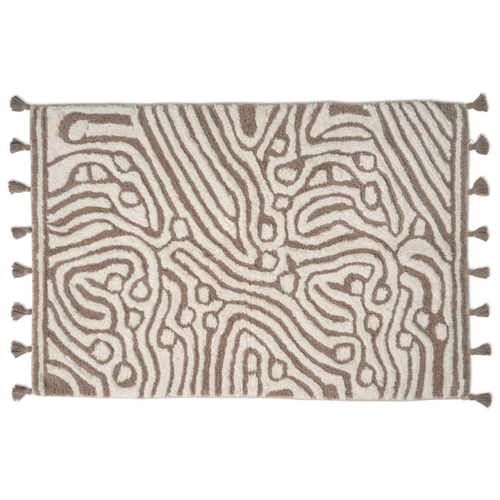 Maze bathroom mat 60x90 cm - Simply taupe-white - Classic Collection