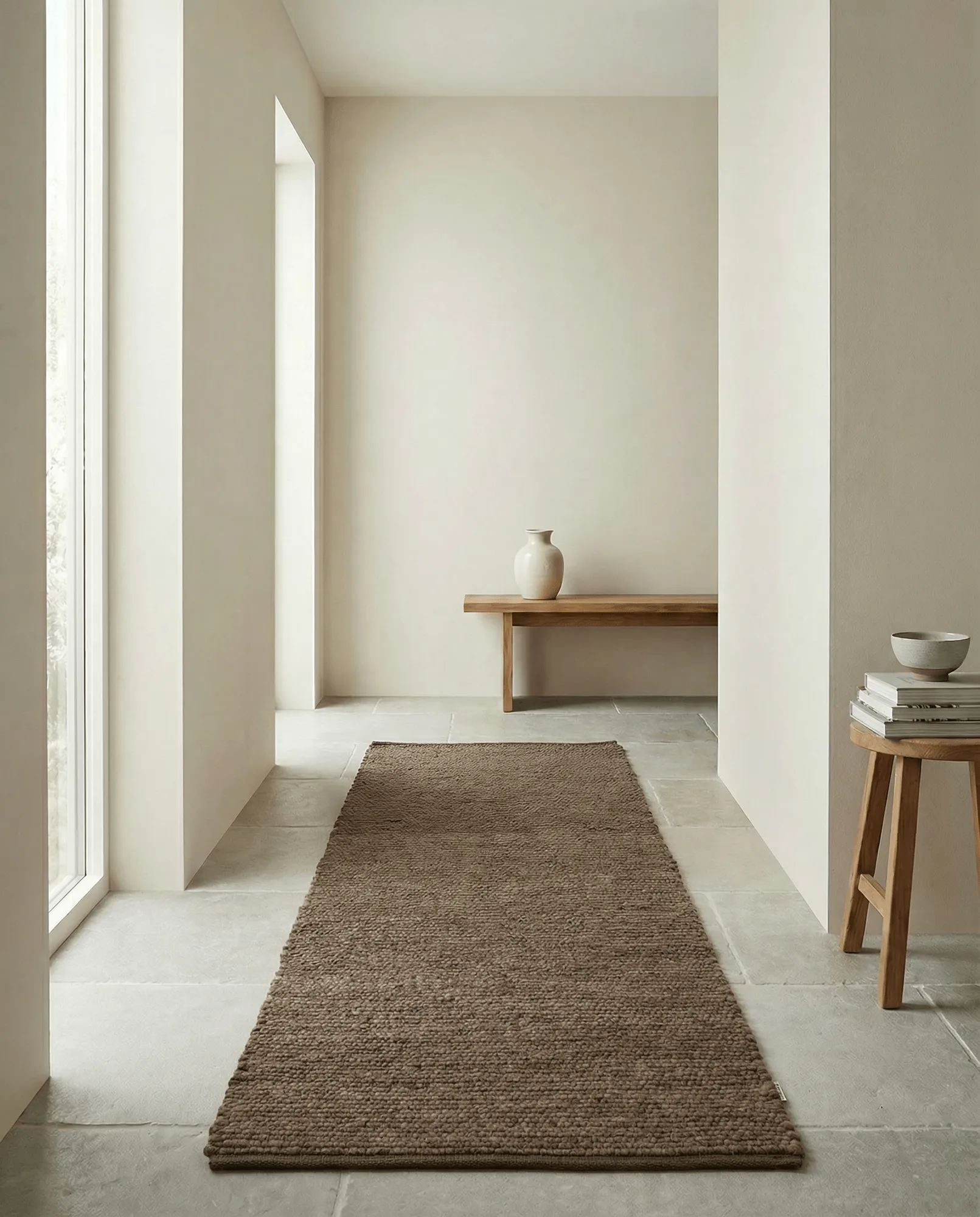 Merino Hallway runner, Brown, 80x300 cm Classic Collection