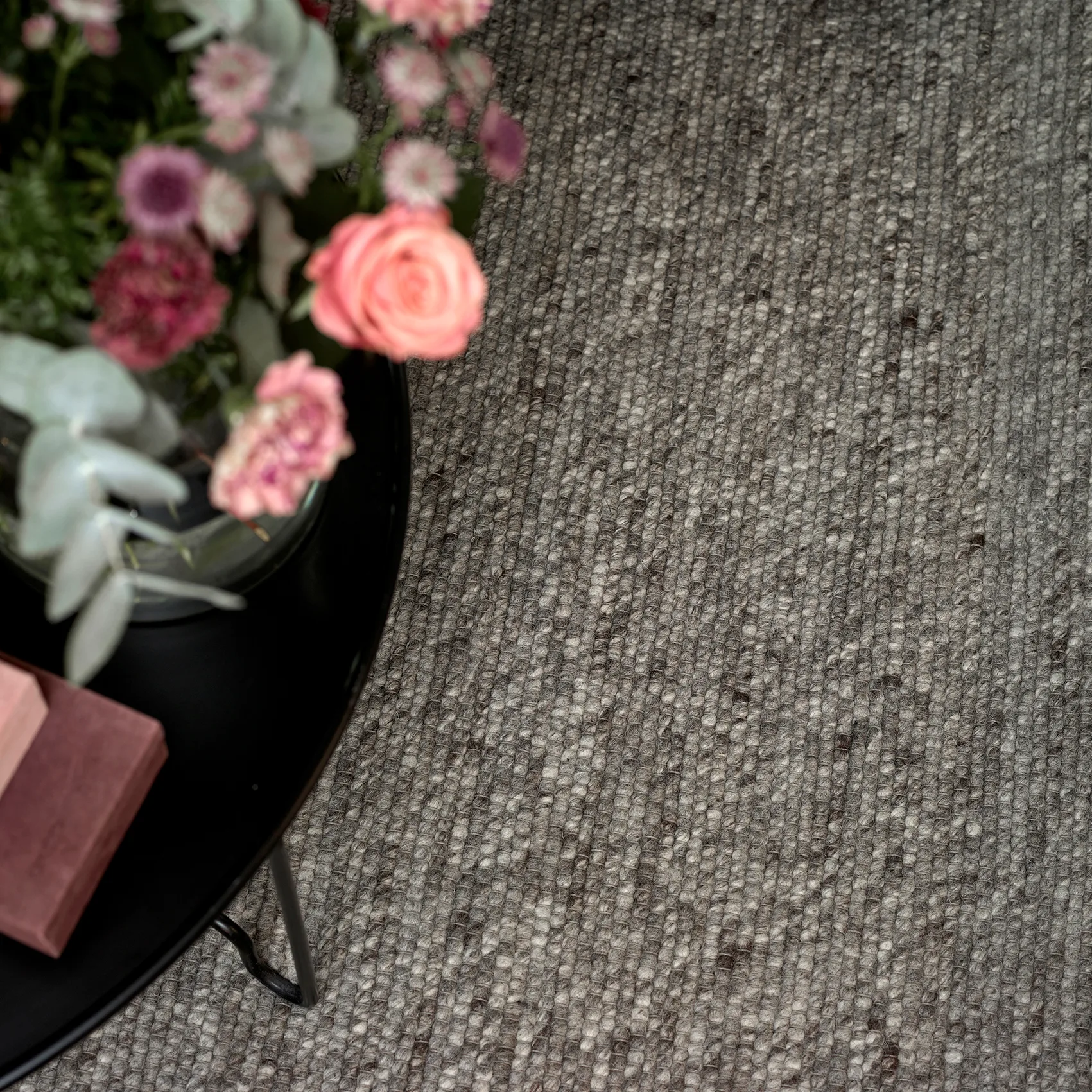 Merino wool carpet 200x300 cm, Grey Classic Collection