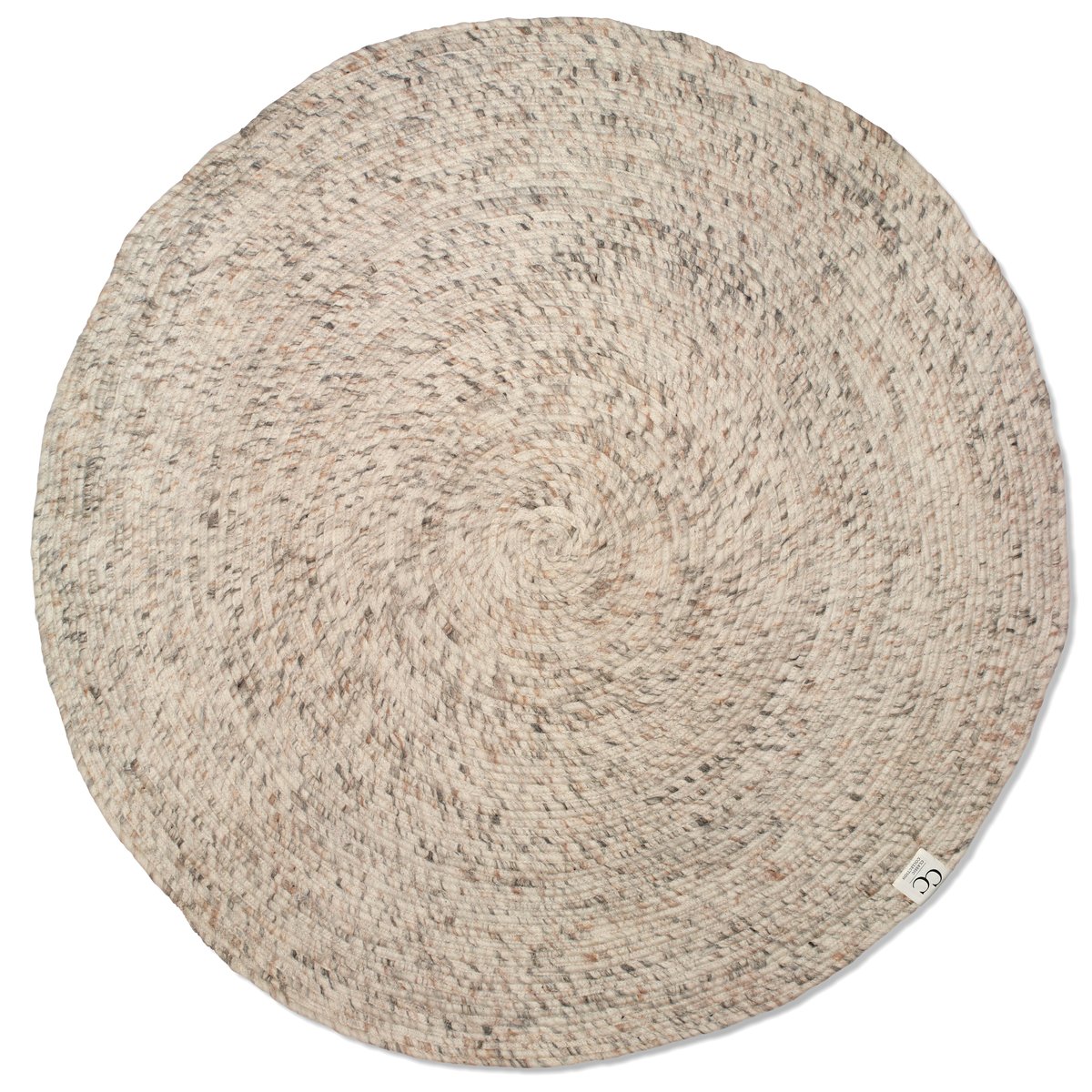 Classic Collection Merino wool carpet round o160 cm beige