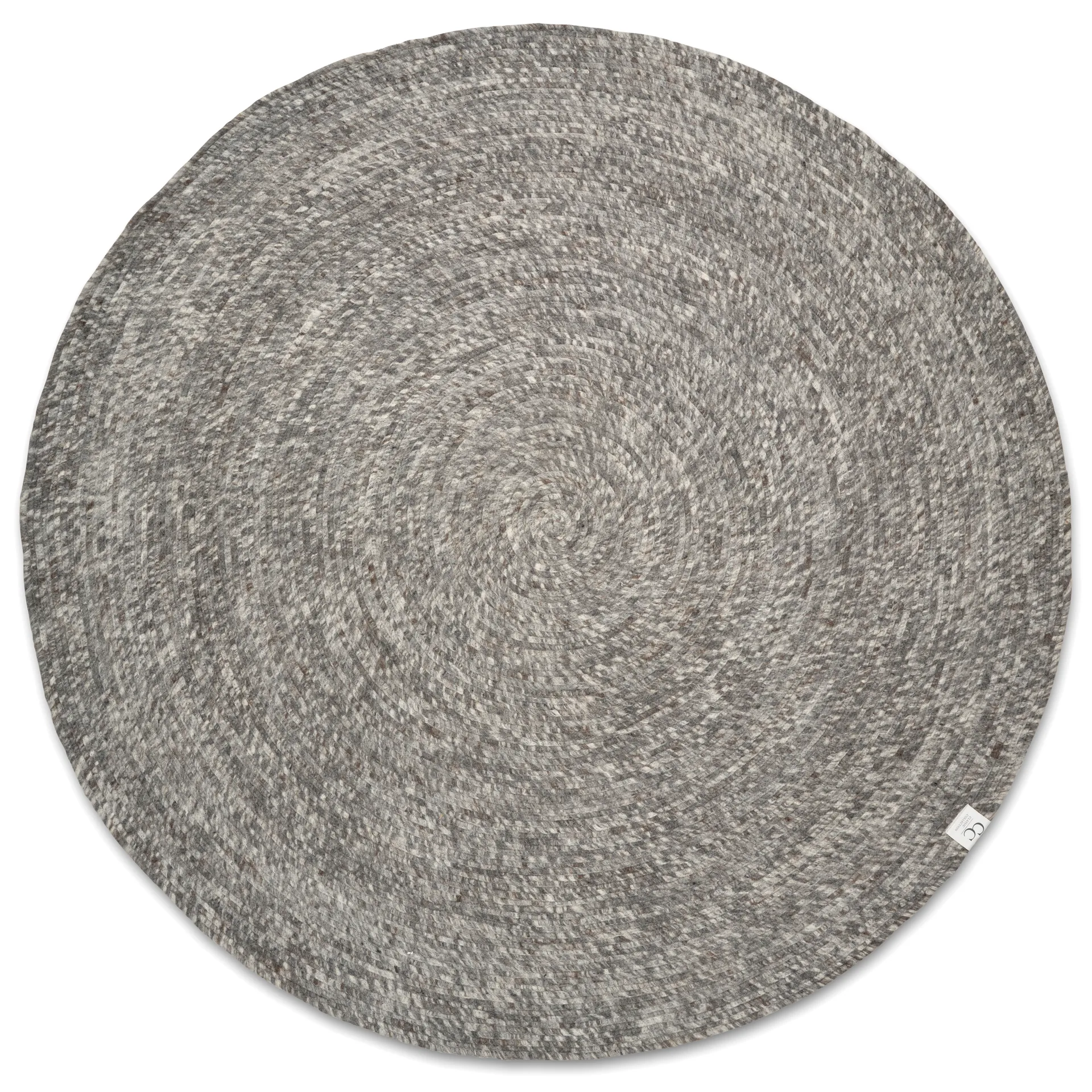 Merino wool carpet round Ø160 cm, grey Classic Collection