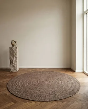 Merino wool carpet round Ø200 cm - Brown - Classic Collection