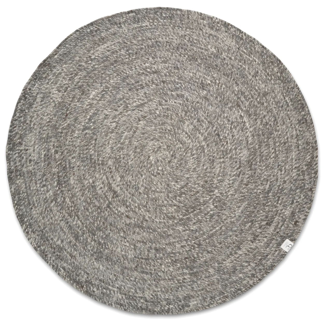 Classic Collection Merino wool carpet round o200 cm grey