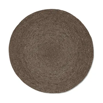 Merino wool rug round Ø240 cm - Brown - Classic Collection