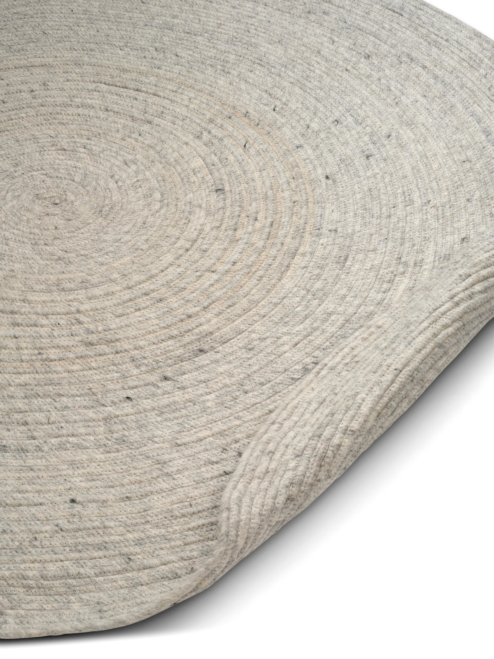 Merino wool rug round Ø240 cm, Concrete Classic Collection