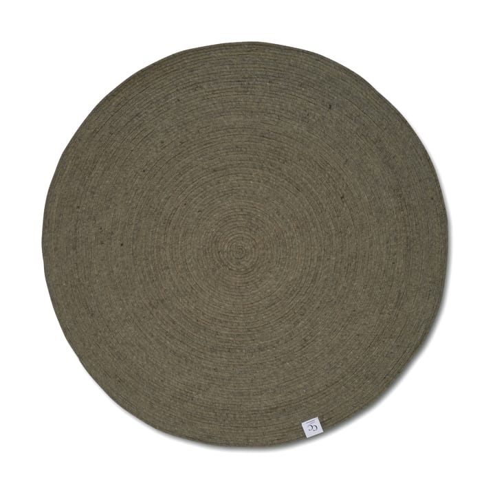 Merino wool rug round Ø240 cm - Dark green - Classic Collection