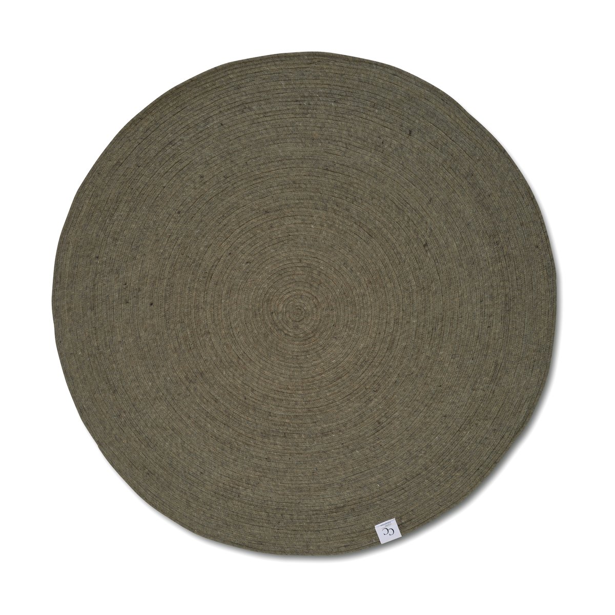 Classic Collection Merino wool rug round o240 cm Dark green