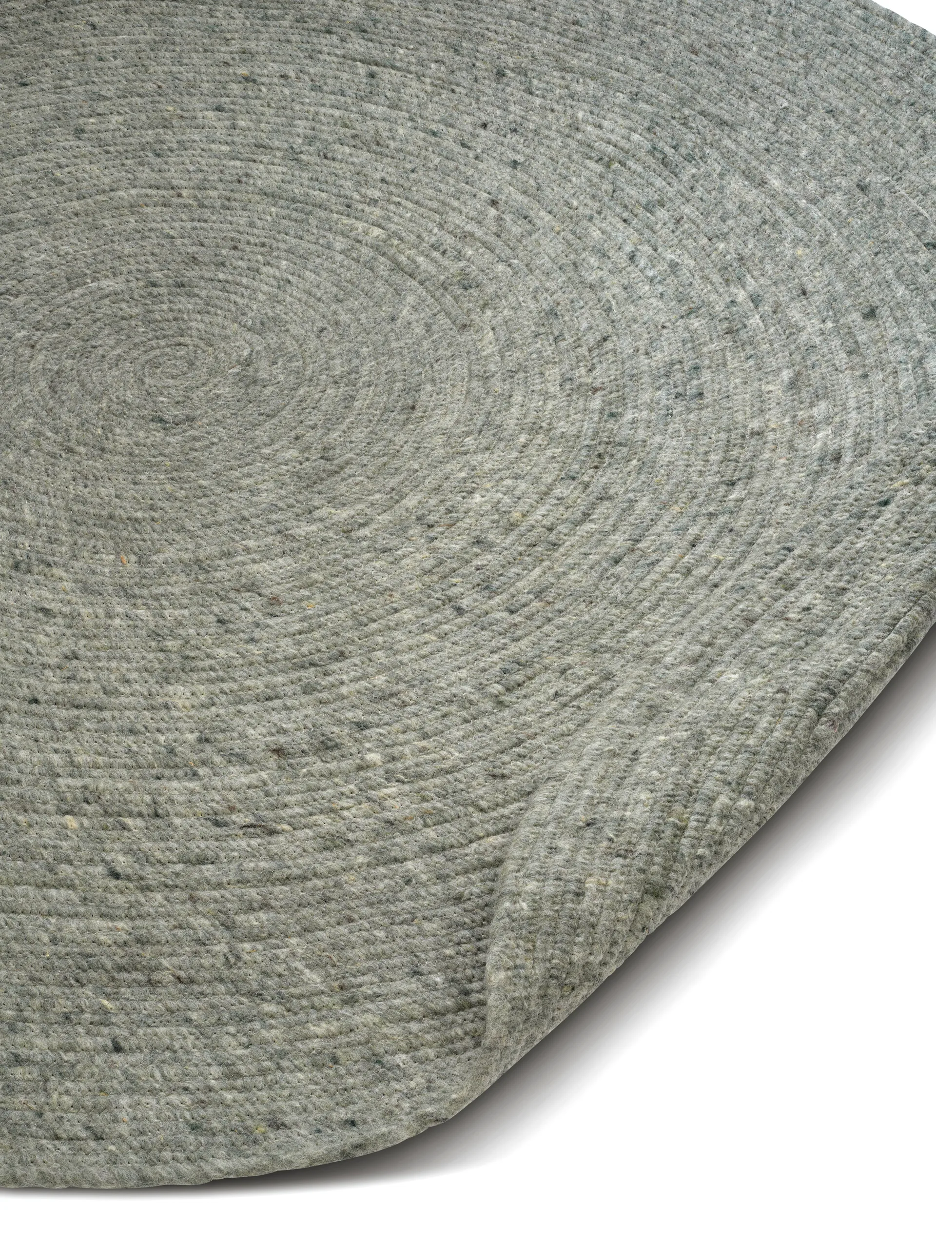 Merino wool rug round Ø240 cm, Green Classic Collection
