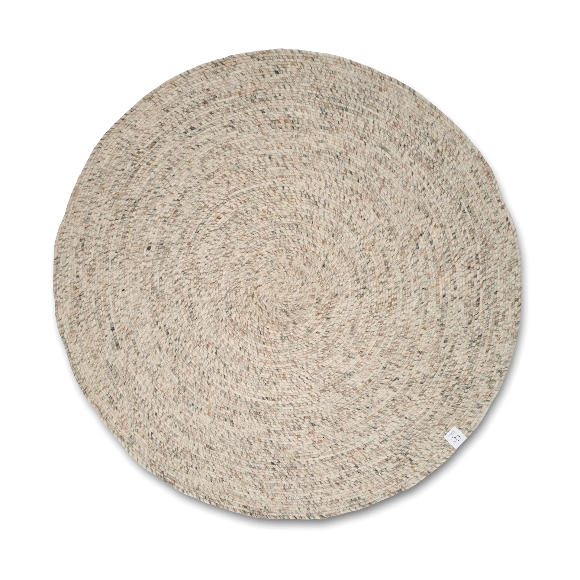 Merino wool rug round Ø240 cm, Natural beige Classic Collection