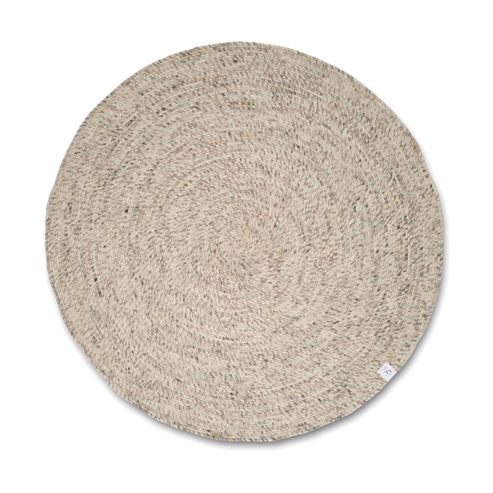 Merino wool rug round Ø240 cm - Natural beige - Classic Collection