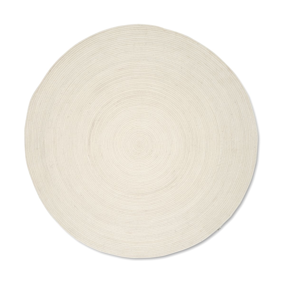 Classic Collection Merino wool rug round Ø240 cm White