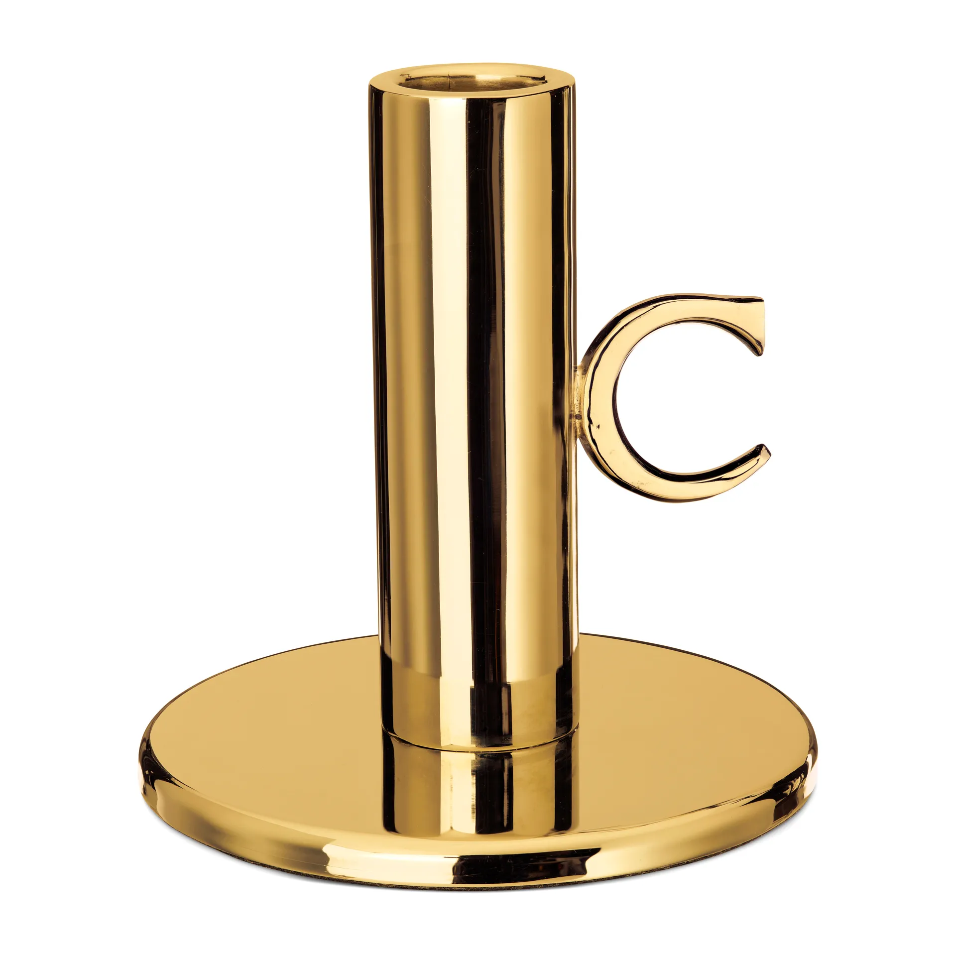 Monogram candlestick 11 cm, brass Classic Collection
