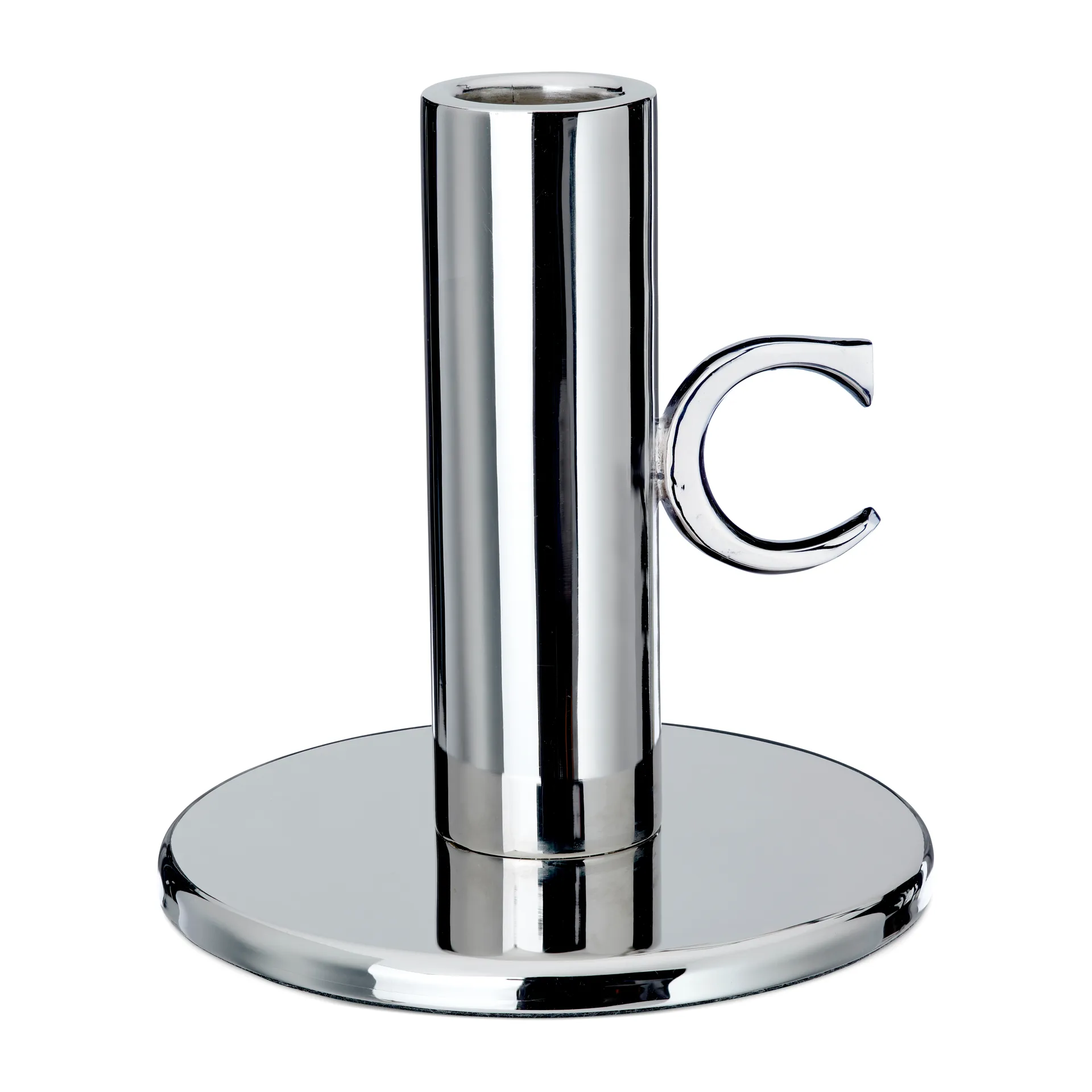 Monogram candlestick 11 cm, nickle plated brass Classic Collection