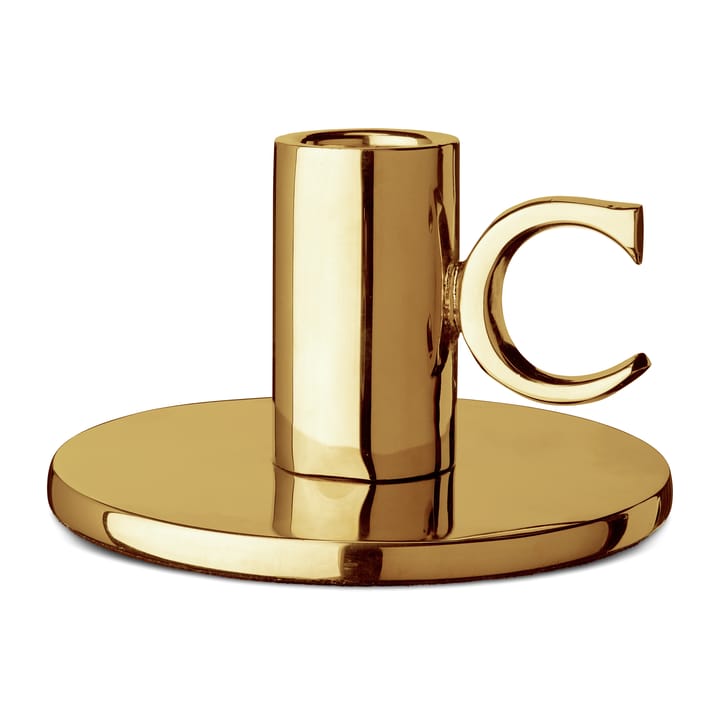 Monogram candlestick 6 cm - brass - Classic Collection