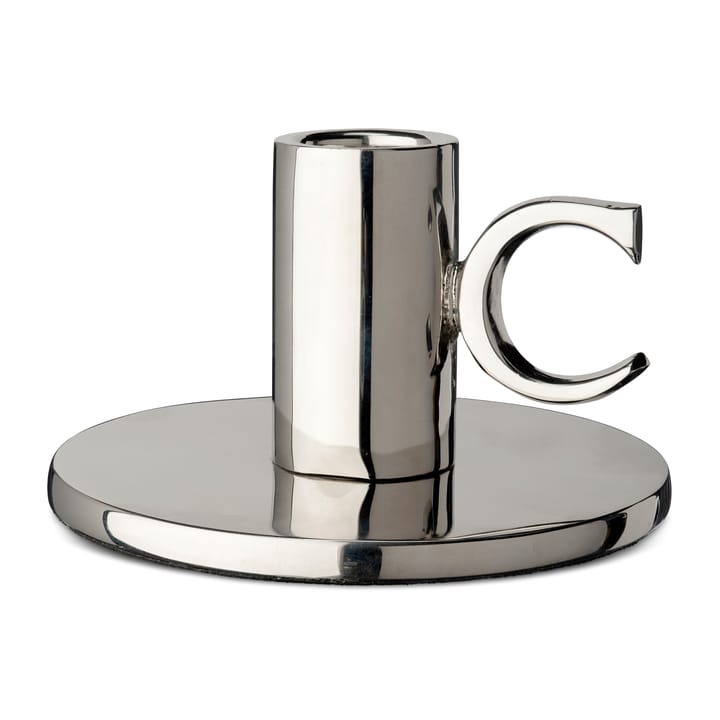 Monogram candlestick 6 cm - nickle plated brass - Classic Collection