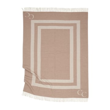 Monogram wool throw 130x200 cm - beige - Classic Collection