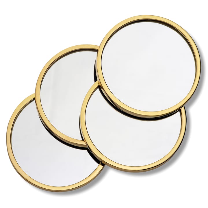 Moon coaster 4-pack - brass - Classic Collection