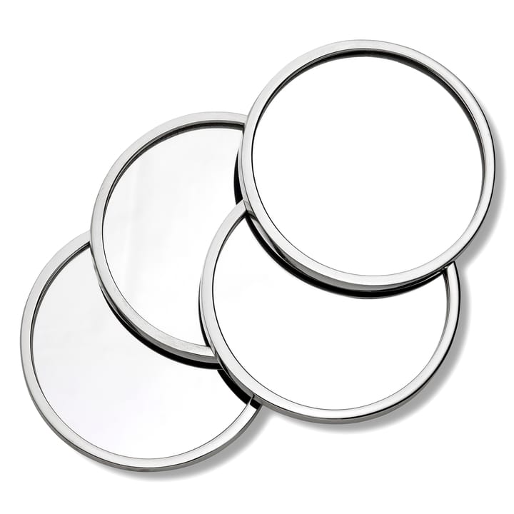 Moon coaster 4-pack - nickel-plated brass - Classic Collection