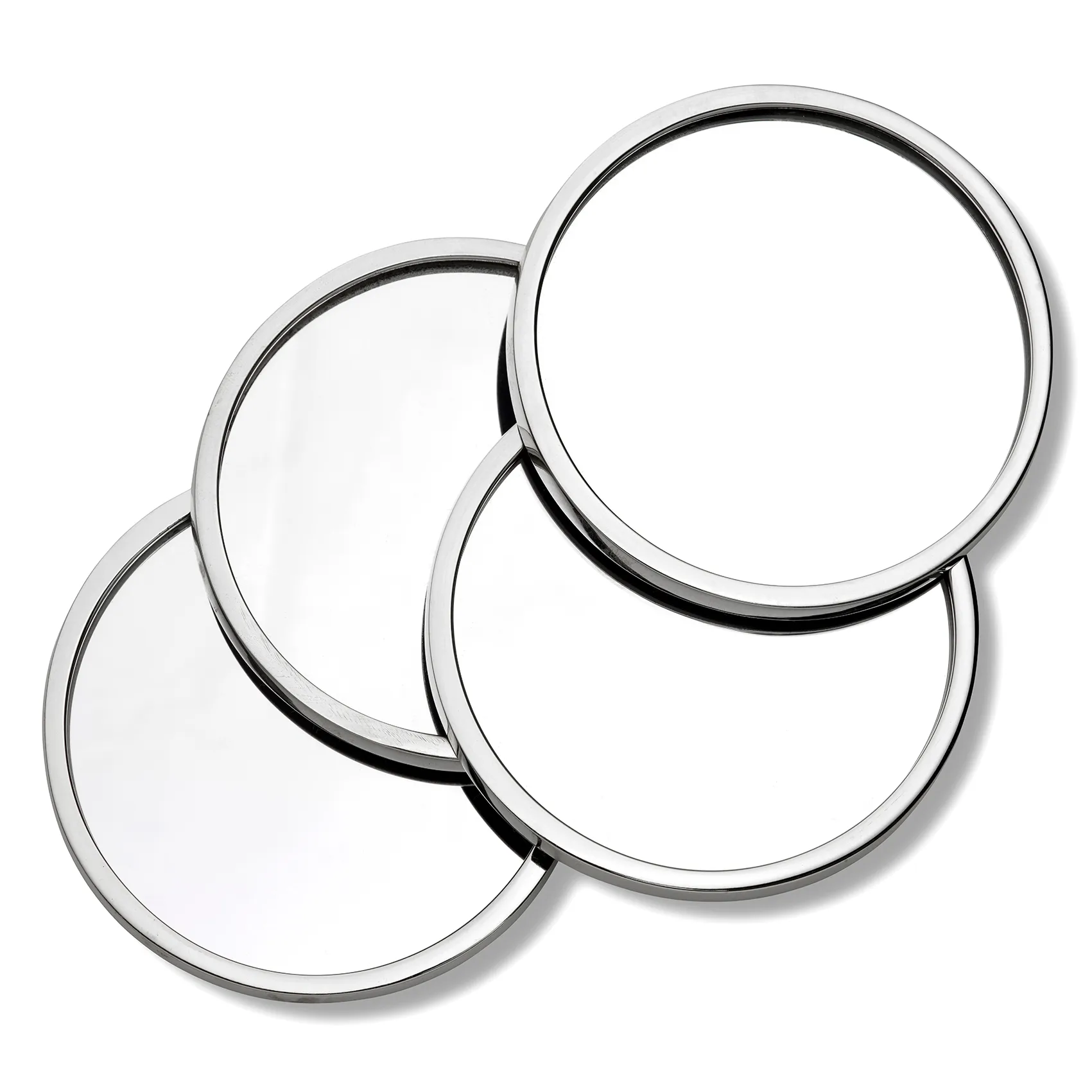 Moon coaster 4-pack, nickel-plated brass Classic Collection