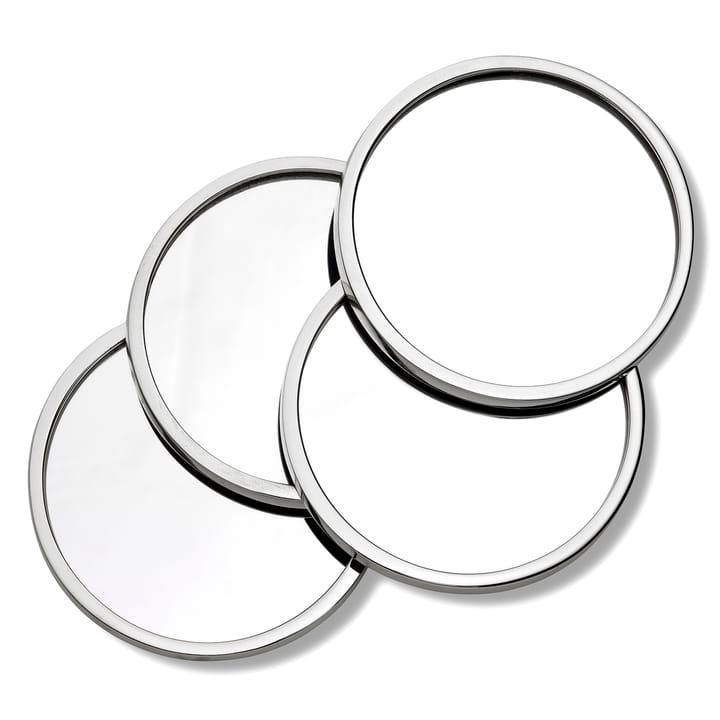 Moon coaster 4-pack, nickel-plated brass Classic Collection