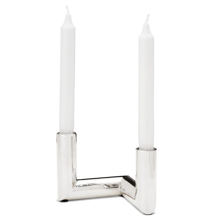 Pipe candle sticks 11 cm - Nickel-plated brass - Classic Collection