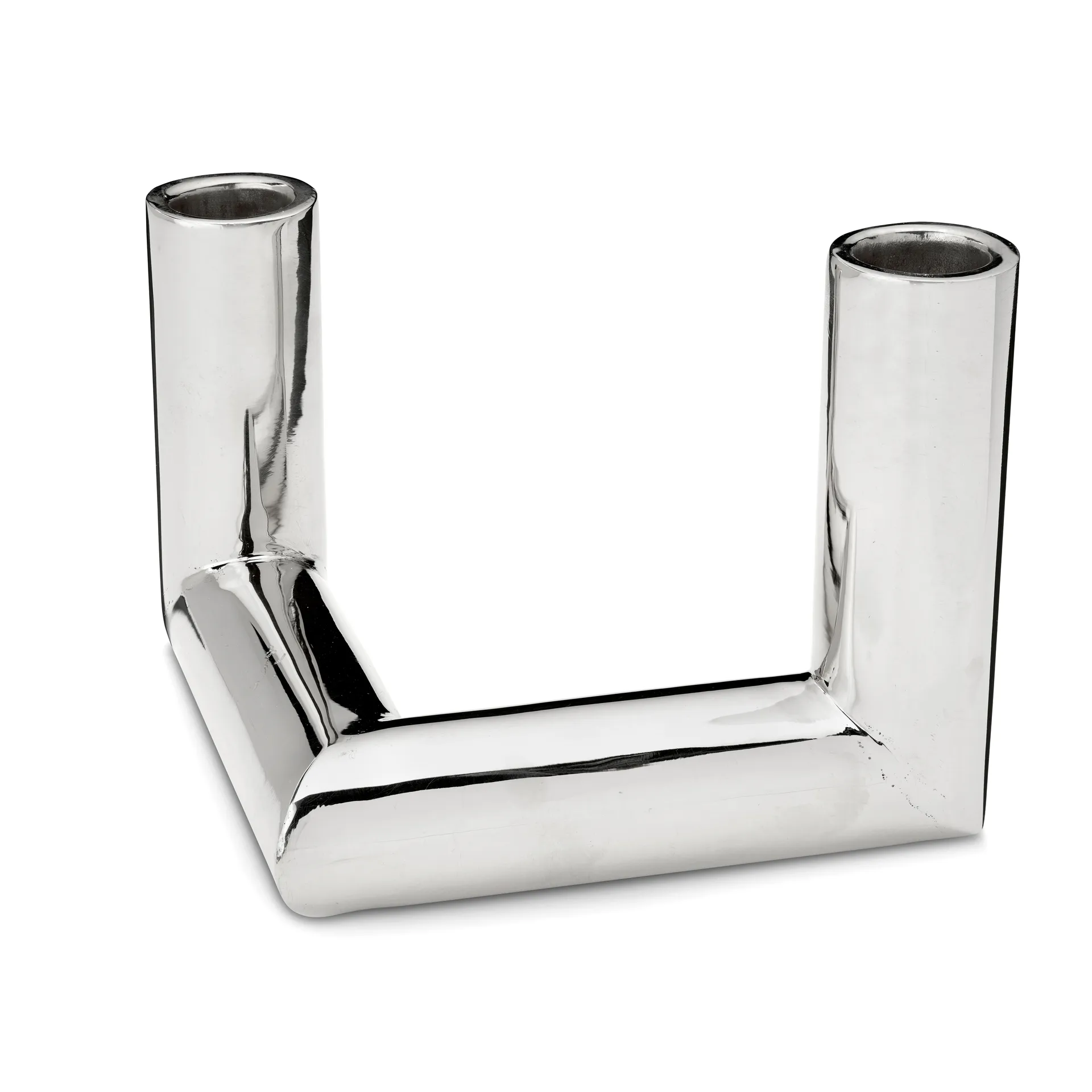 Pipe candle sticks 11 cm, Nickel-plated brass Classic Collection
