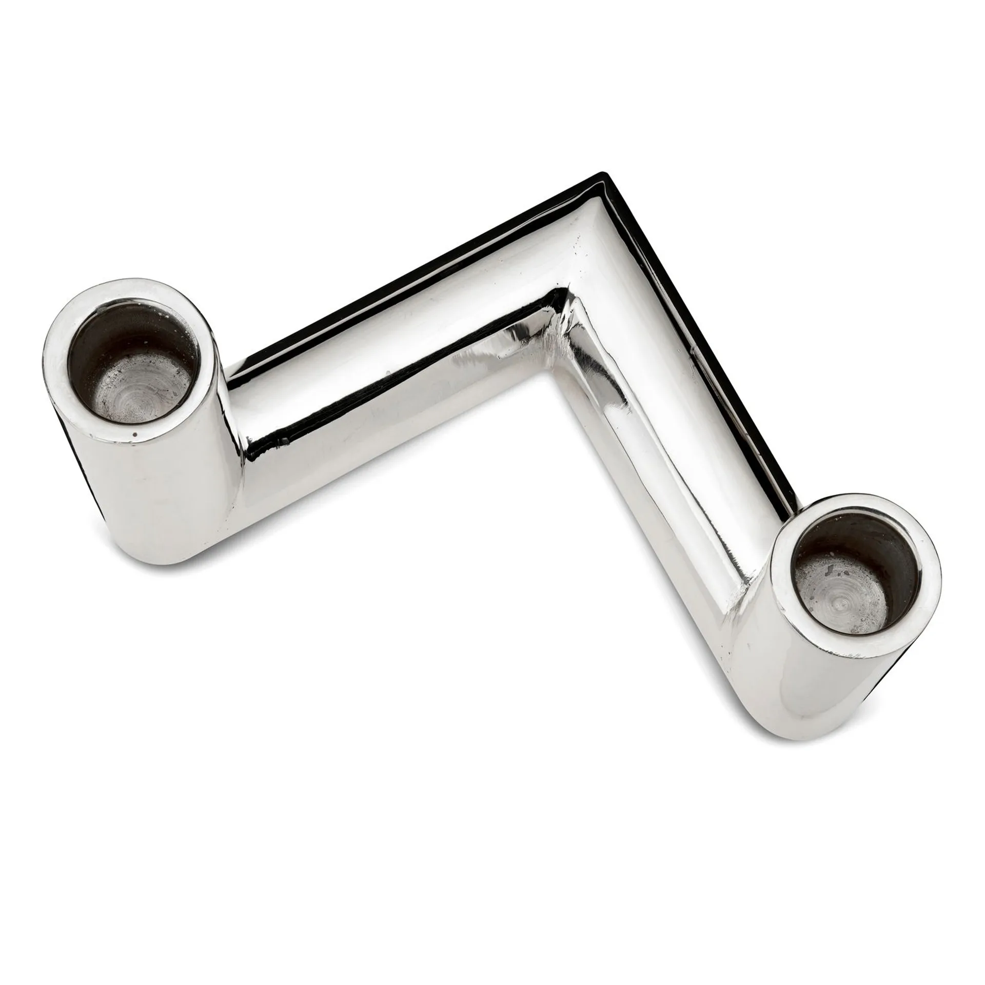 Pipe candle sticks 11 cm, Nickel-plated brass Classic Collection