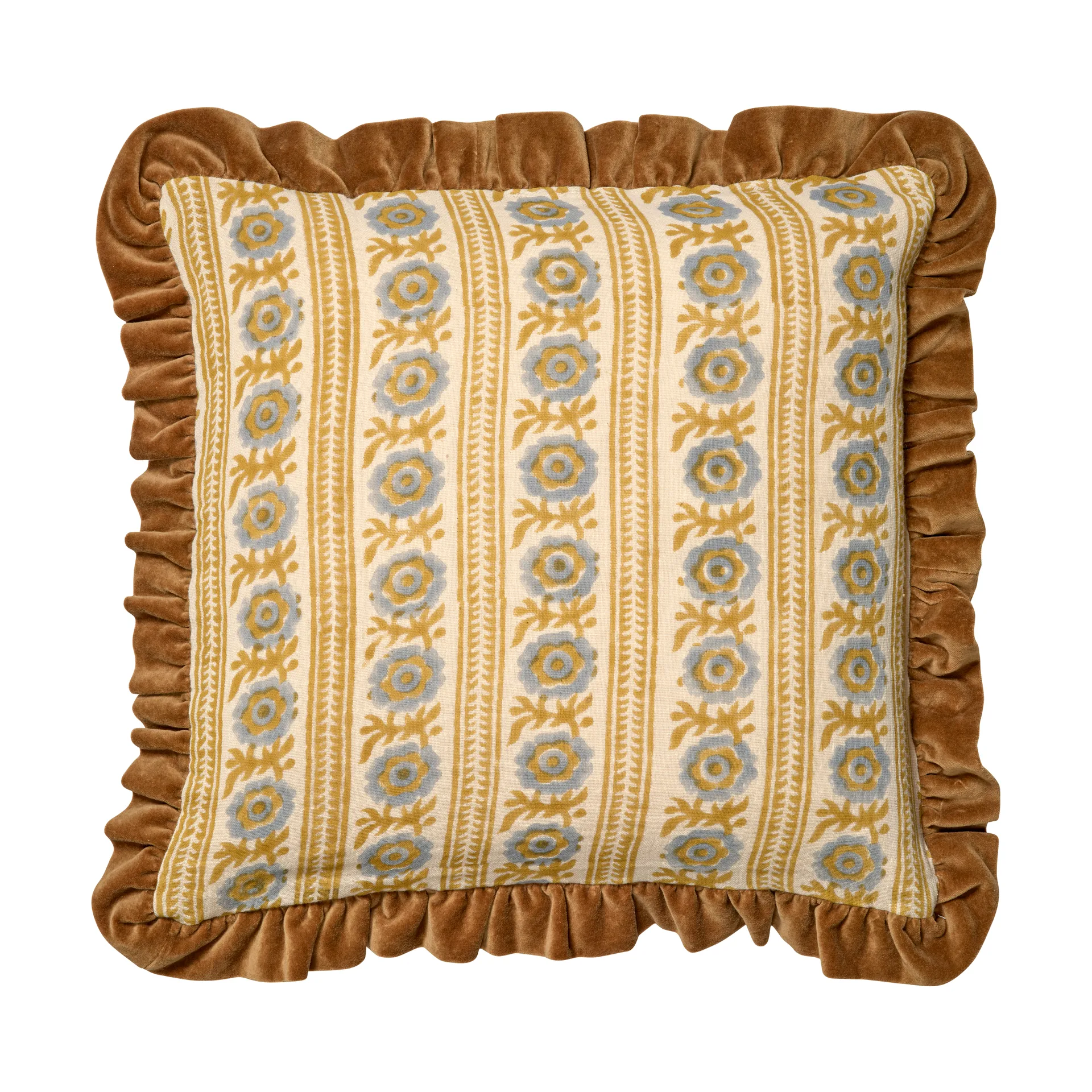 Posy cushion cover 50x50 cm, Yellow Classic Collection