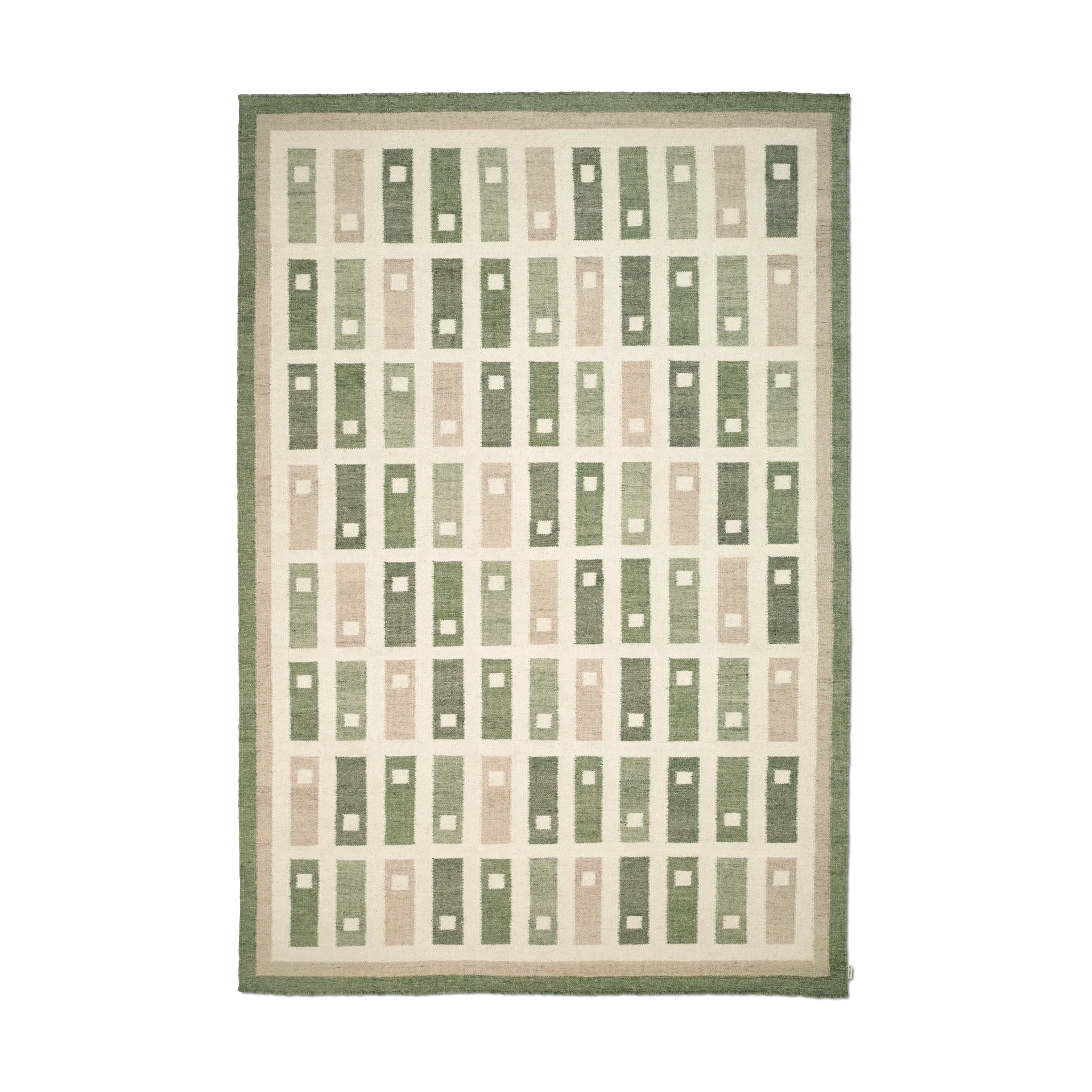 Röllakan Fyrbo rug, Green, 250x350 cm Classic Collection