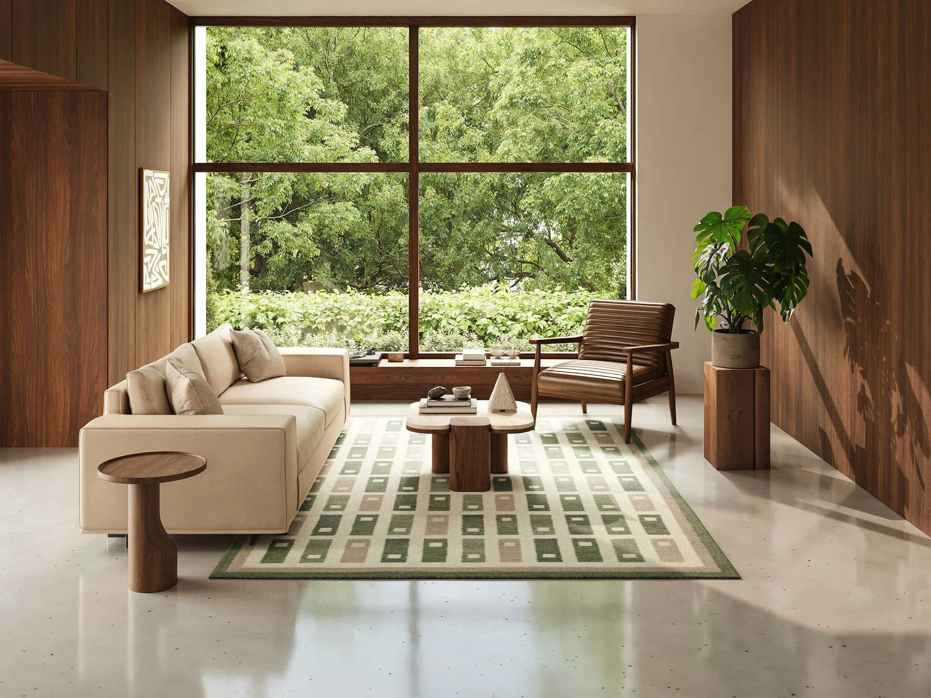 Röllakan Fyrbo rug, Green, 250x350 cm Classic Collection