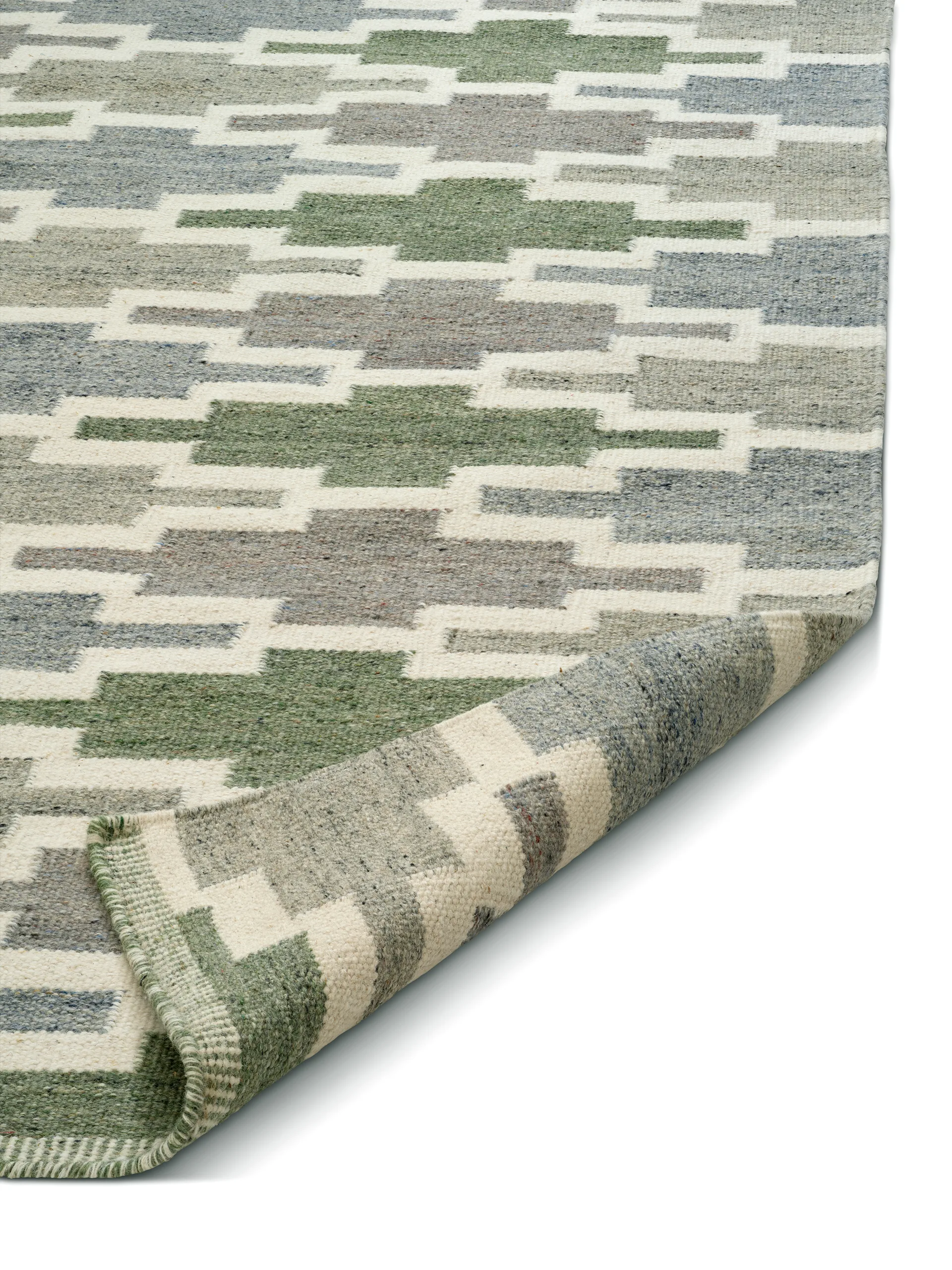Röllakan Korsnäs rug, Blue-green, 250x350 cm Classic Collection