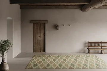 Röllakan Korsnäs rug - Green beige, 250x350 cm - Classic Collection