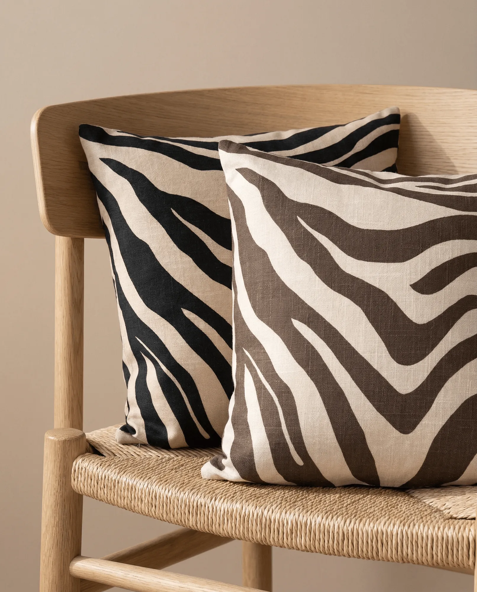 Savannah cushion cover, Beige-black, 50x50 cm Classic Collection
