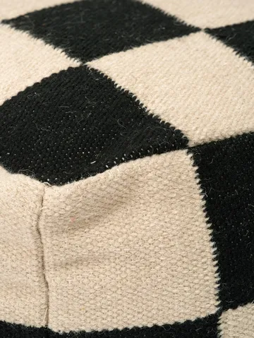 Square pouf 50x50 cm - Black-natural - Classic Collection