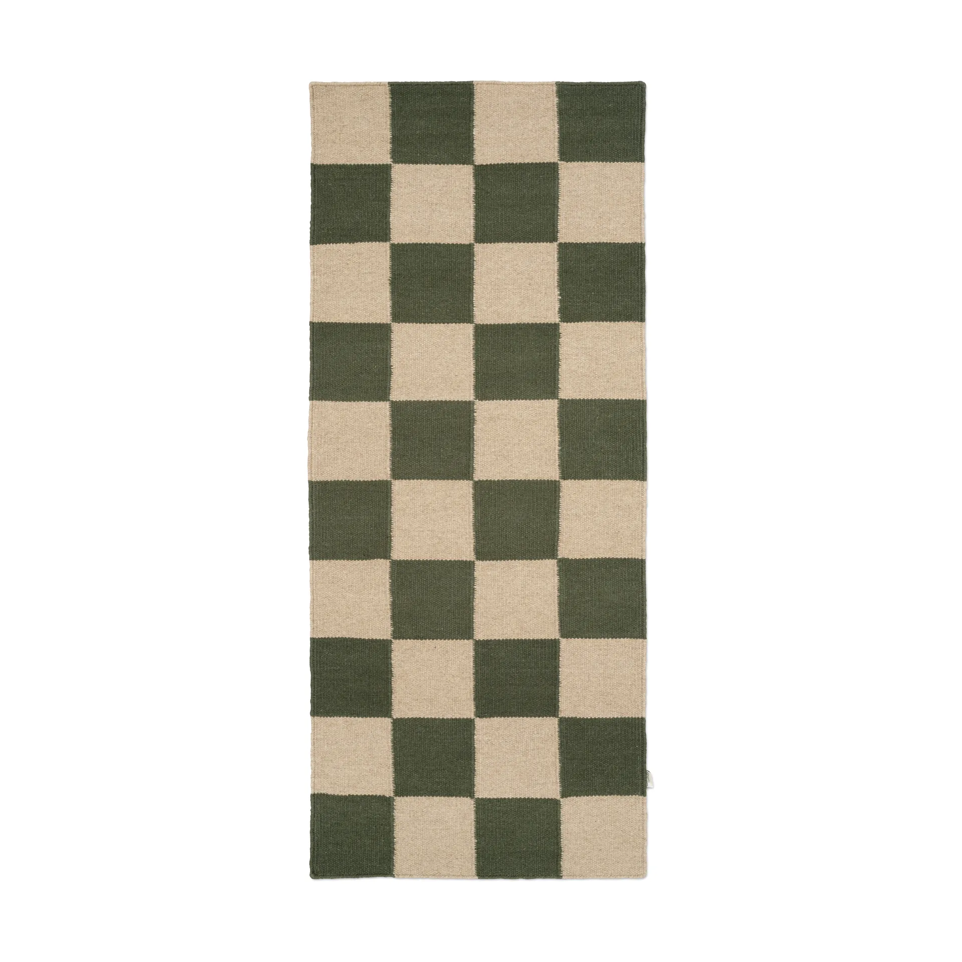 Square runner rug, Green-natural, 80x200 cm Classic Collection