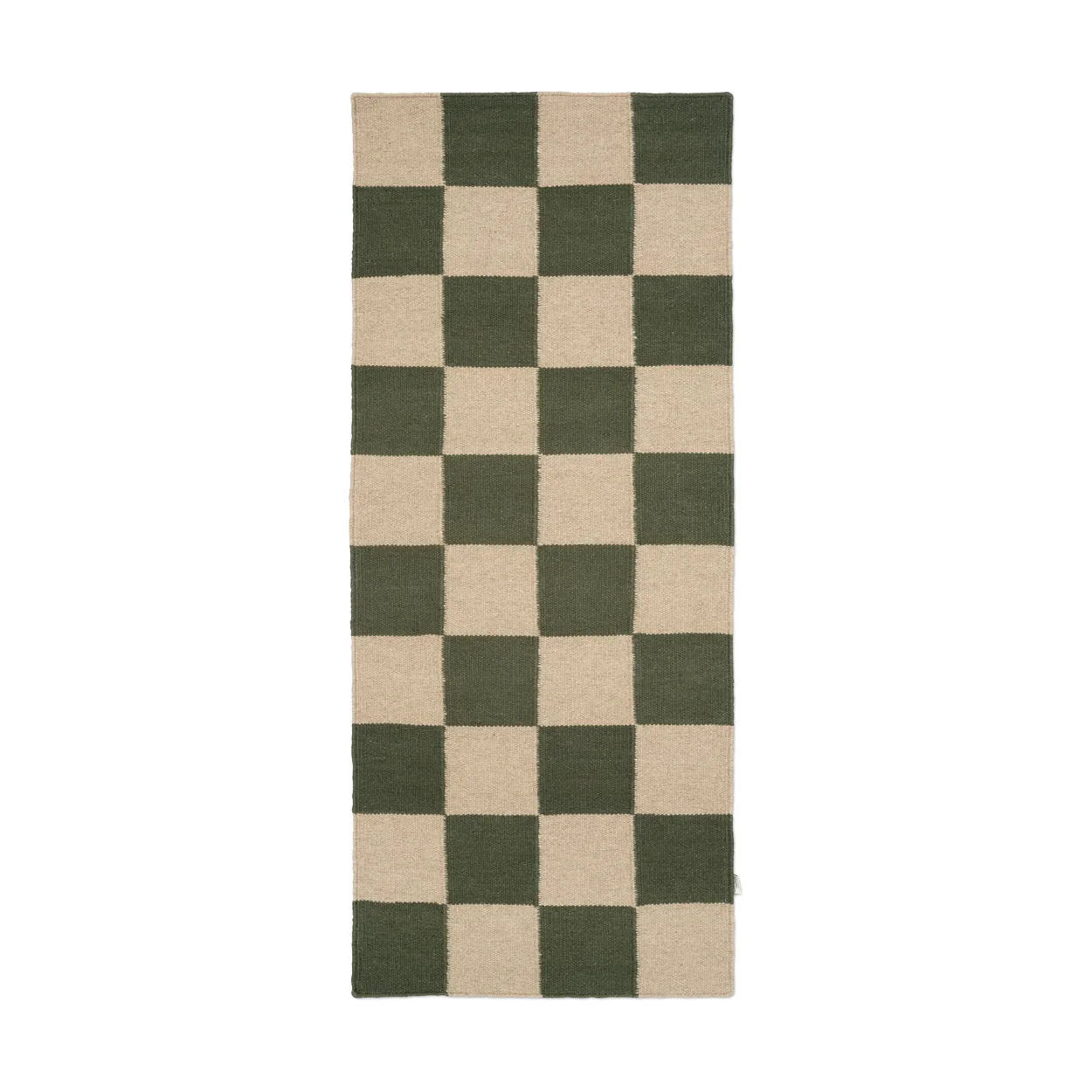 Classic Collection Square runner rug Green-natural, 80x200 cm