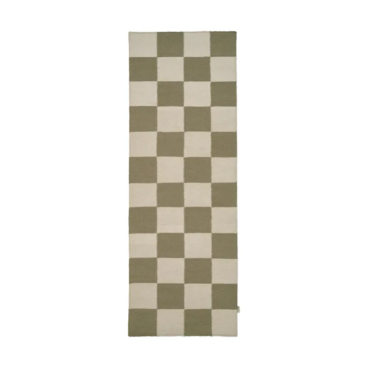 Square runner rug - White-green, 80x200 cm - Classic Collection