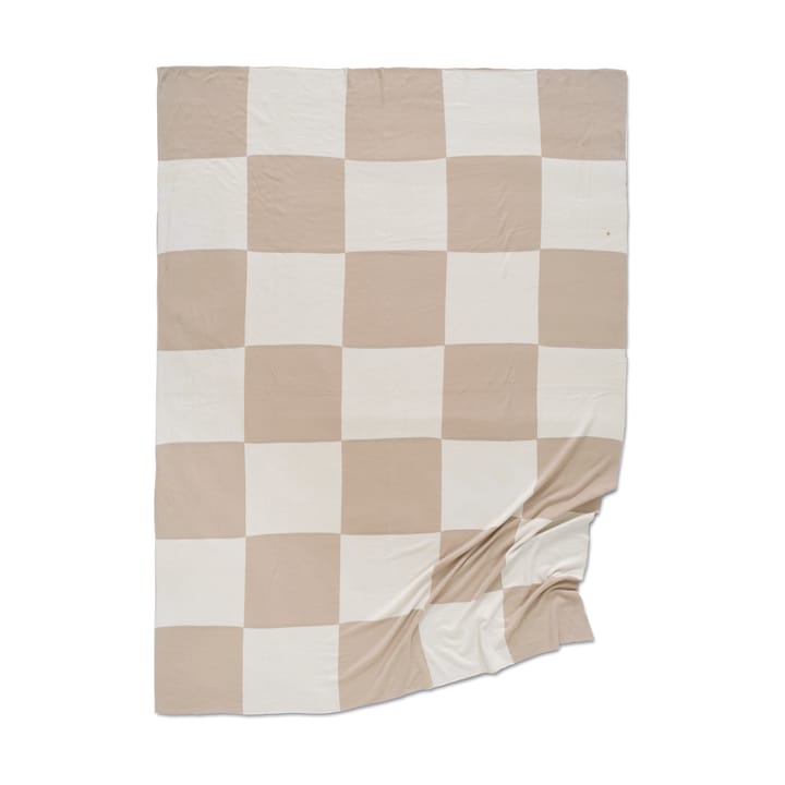 Square throw 130x170 cm - Beige-white - Classic Collection
