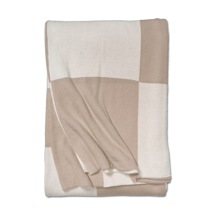 Square throw 130x170 cm - Beige-white - Classic Collection