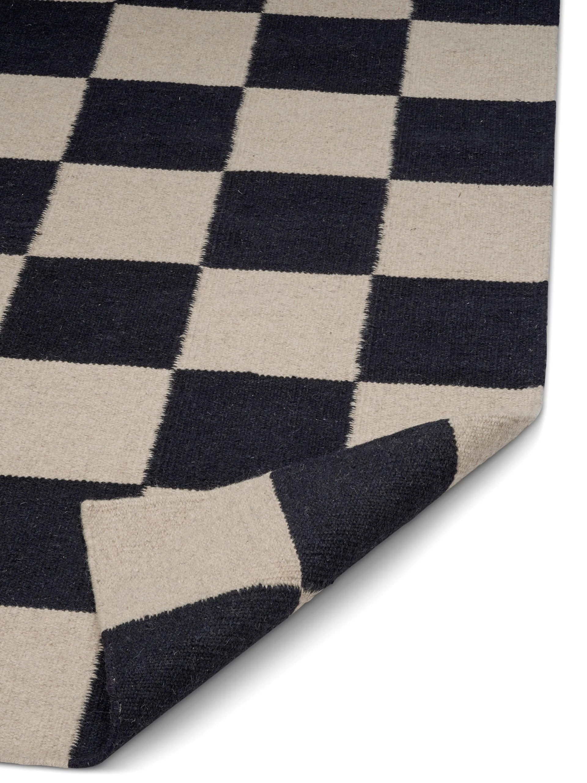 Squares rug, Black-beige, 250x350 cm Classic Collection