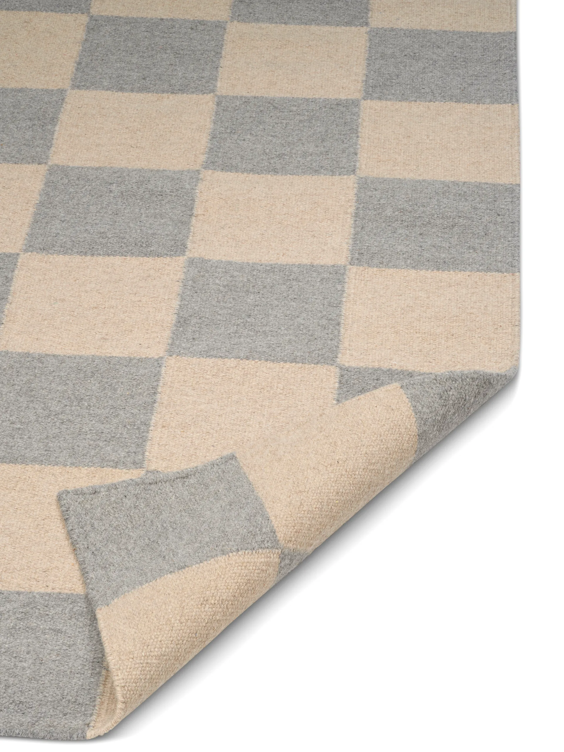 Squares rug, Grey-beige, 250x350 cm Classic Collection
