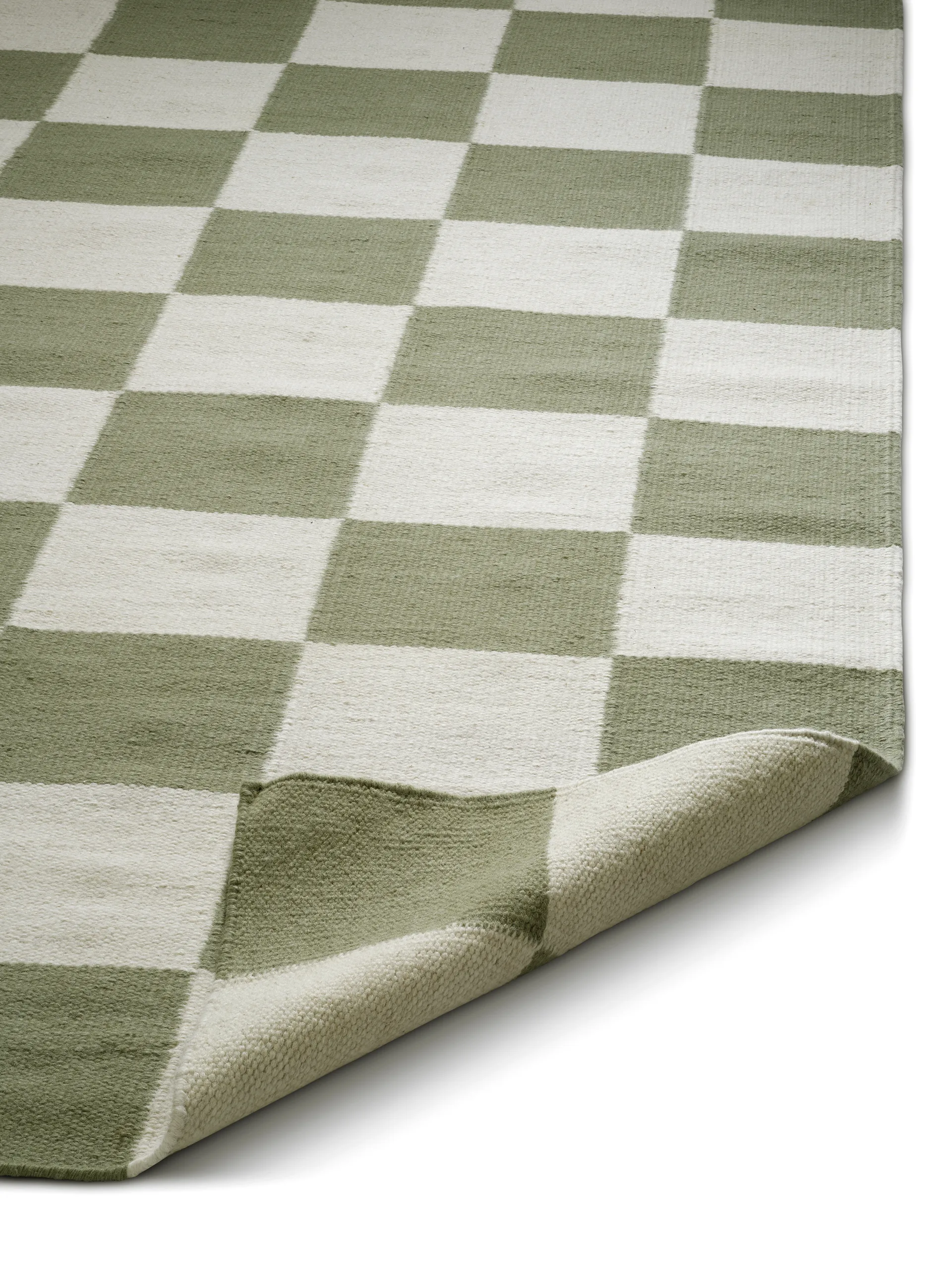 Squares rug, White-green, 300x400 cm Classic Collection