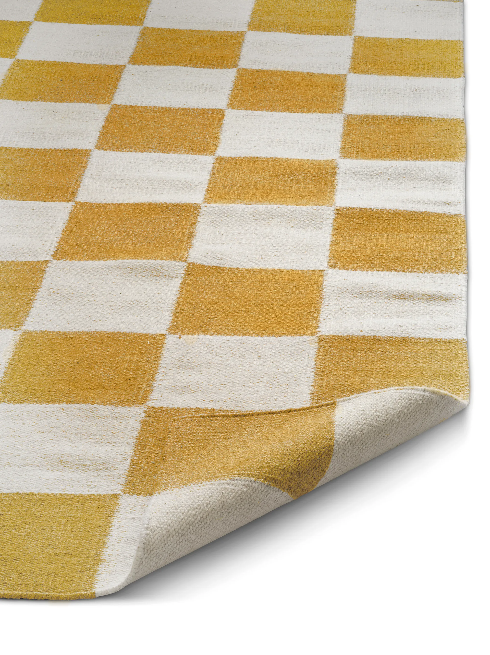 Squares rug, White-yellow, 200x300 cm Classic Collection